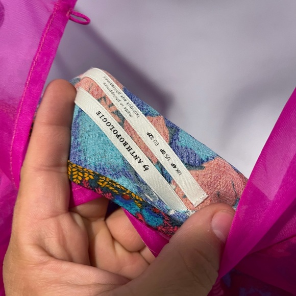 Anthropologie Pink and Purple Mini Dress - Picture 4 of 6